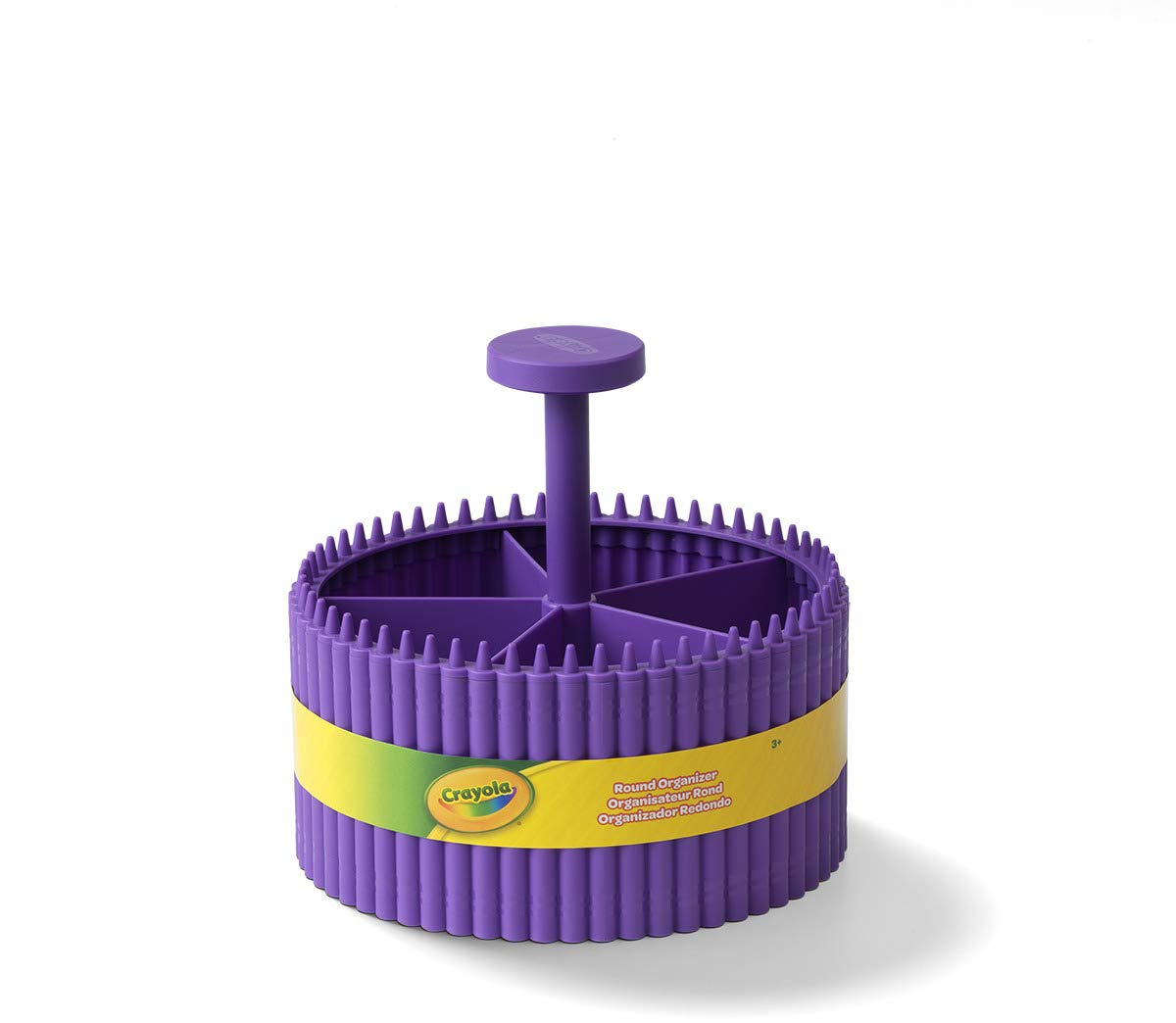 Crayola Round Storage Organizer - Creative Kids Desk Organizer with 5 Sections for Storing Pens
