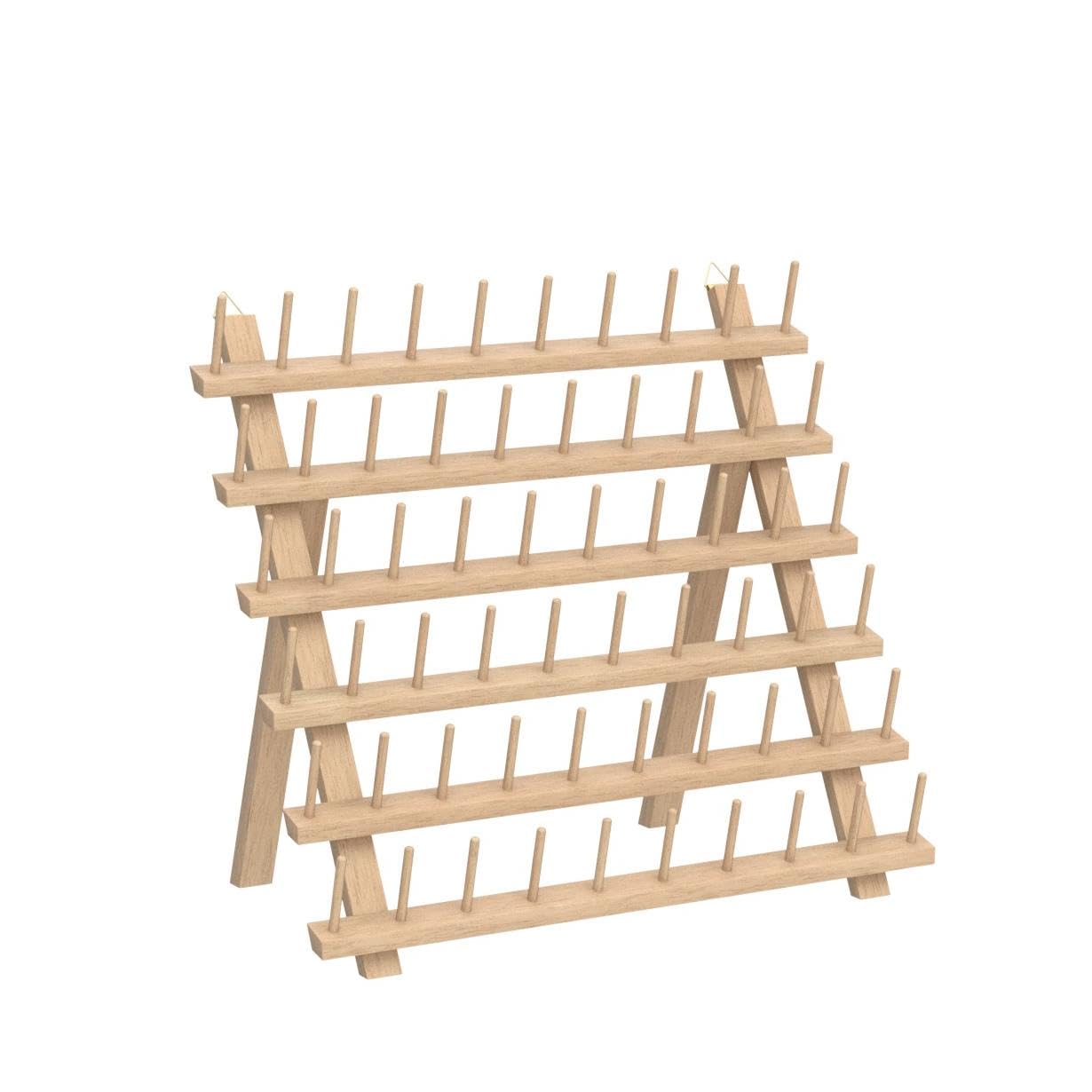 New brothread 60 Spools + 12 Spools Wooden Thread Rack