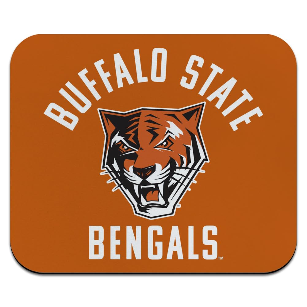 Buffalo State University Bengals Logo Low Profile Thin Mouse Pad Mousepad