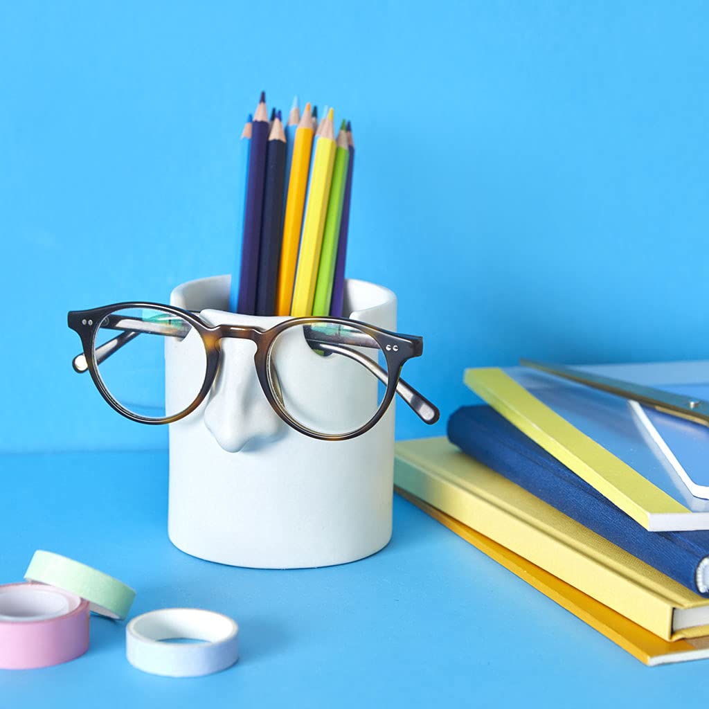Balvi Mr Tidy Pencil Holder & Glasses Holder White Colour Keep Your Glasses Stored in Your Home