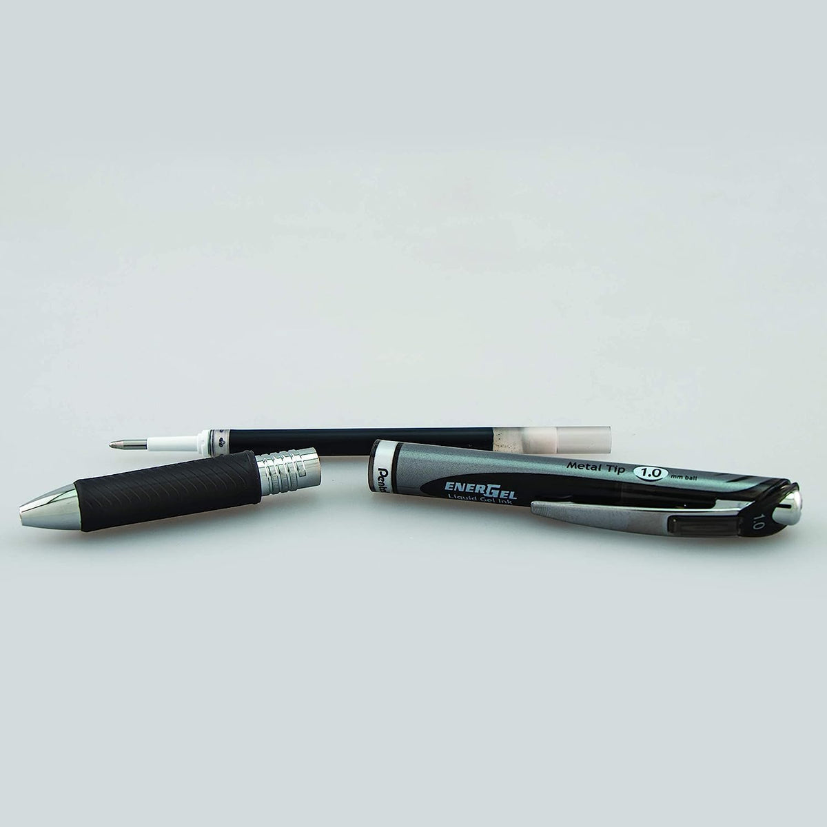 Pentel Energel RTX Retractable Liquid Gel Pen, 1.0mm, Metal Tip, Pack of 12