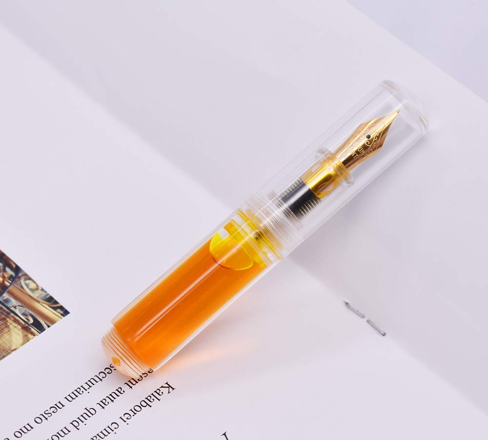erofa MAJOHN Wancai Mini Fountain Pen (Extra Fine Nib 0.38mm) Transparent White Pocket-Size Travel