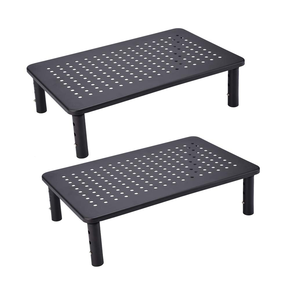 2 Pack Monitor Stand Rise 3 Height Adjustable,Computer, iMac, Pc, Printer, Desktop Ergonomic Metal