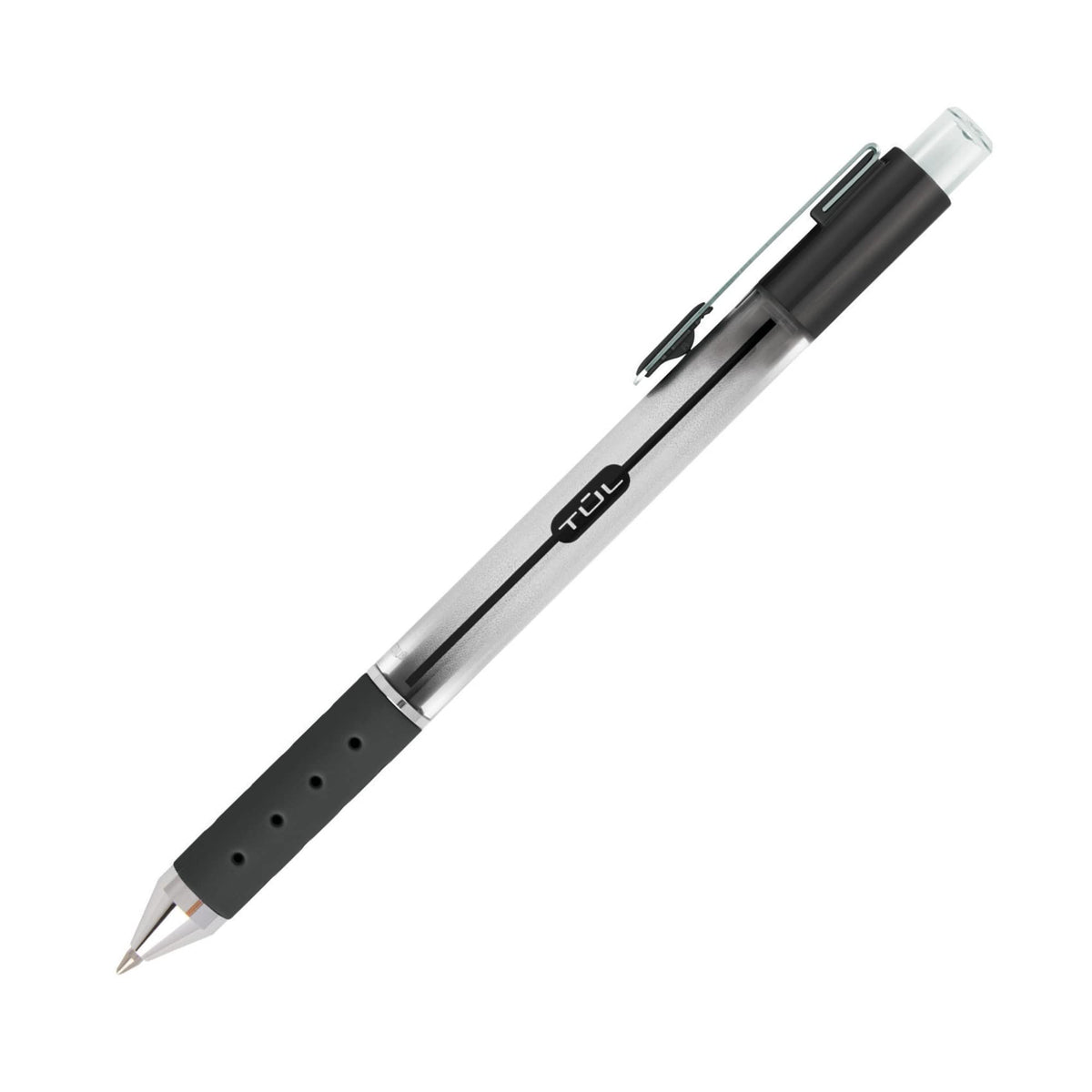 TUL Retractable Gel Pens, Bullet Point, 0.7 mm, Gray Barrel, Assorted Standard Ink Colors, Pack Of 8