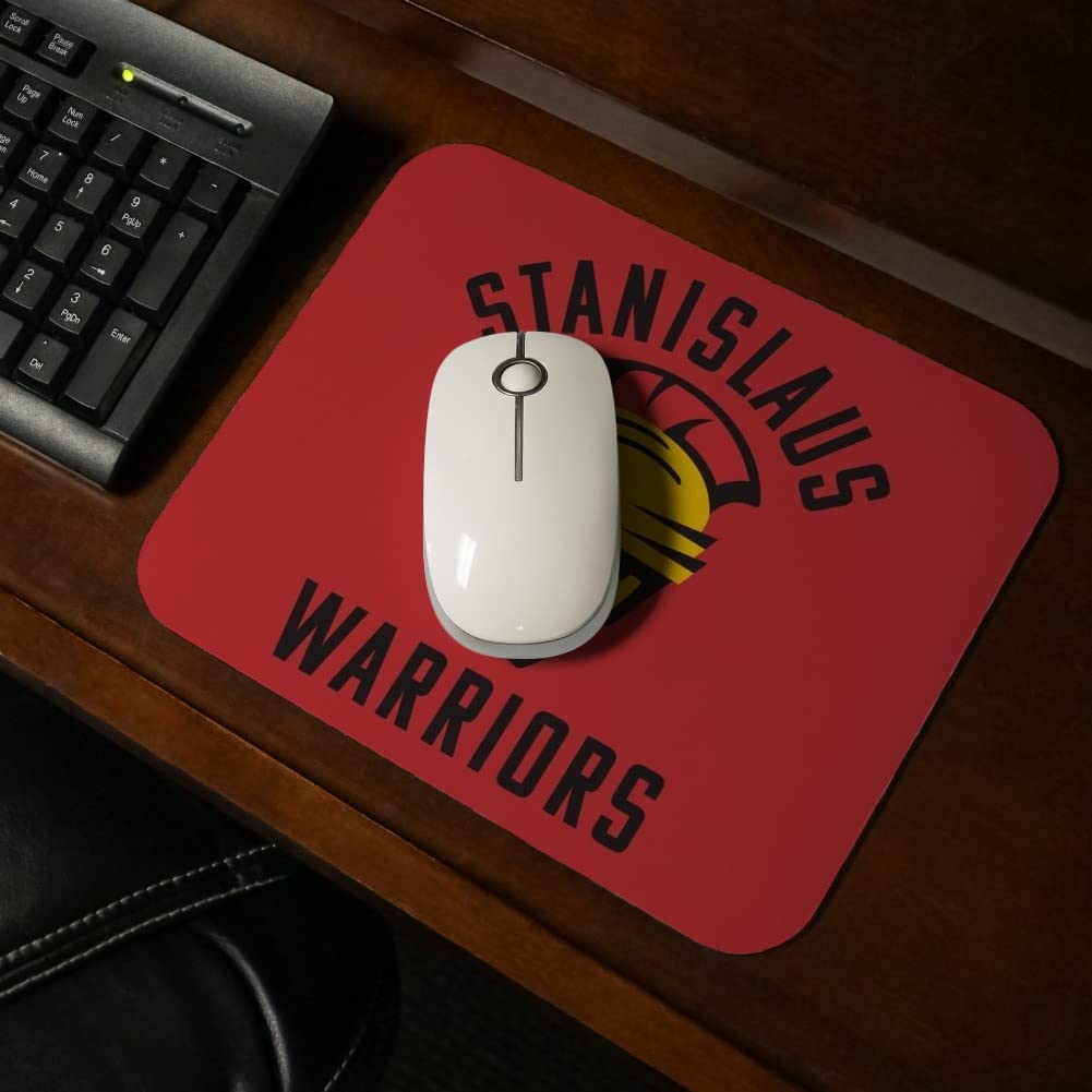 California State University Stanislaus Warriors Logo Low Profile Thin Mouse