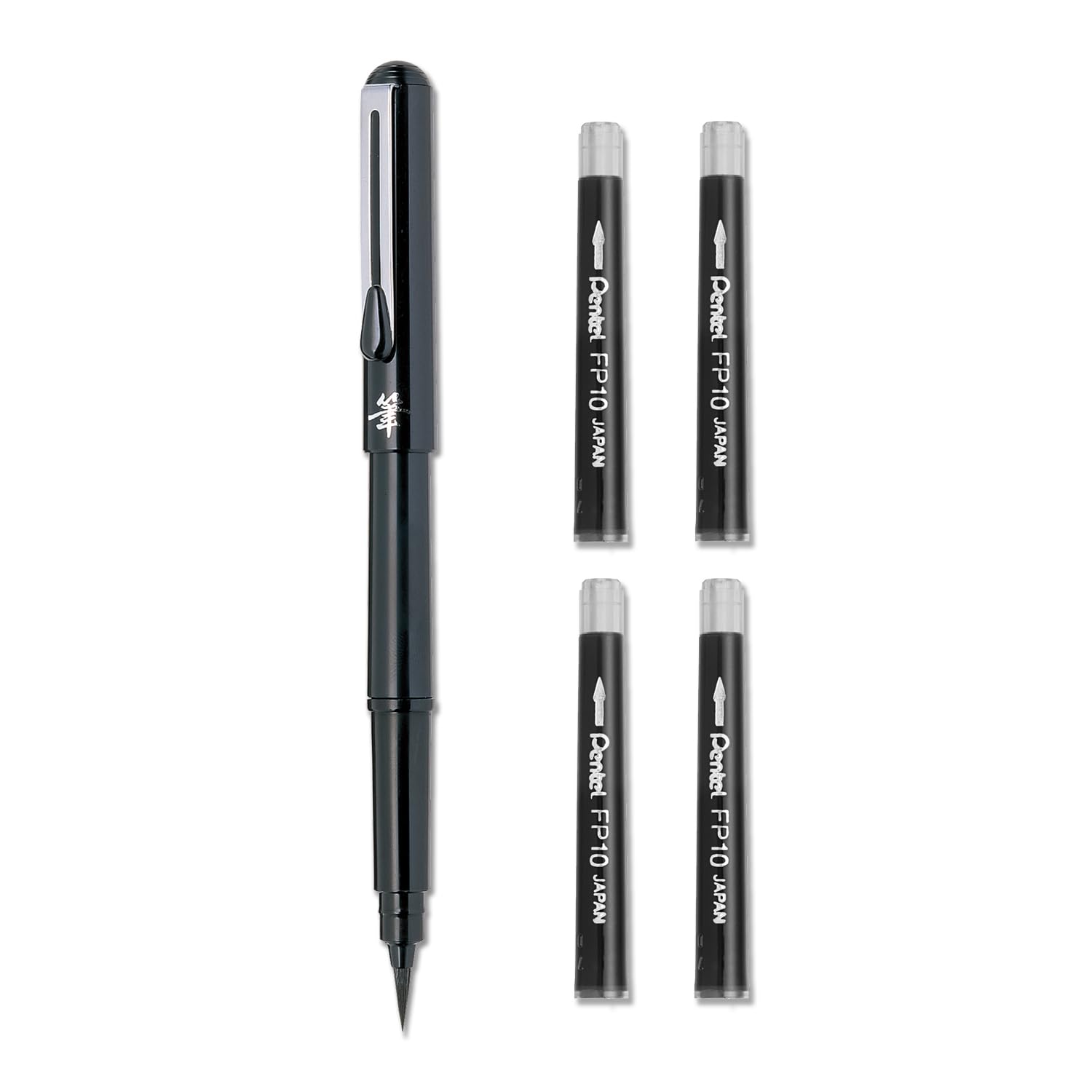 Pentel Fountain Brush Pen - Black Ink, Single piece, GFKP3-AO