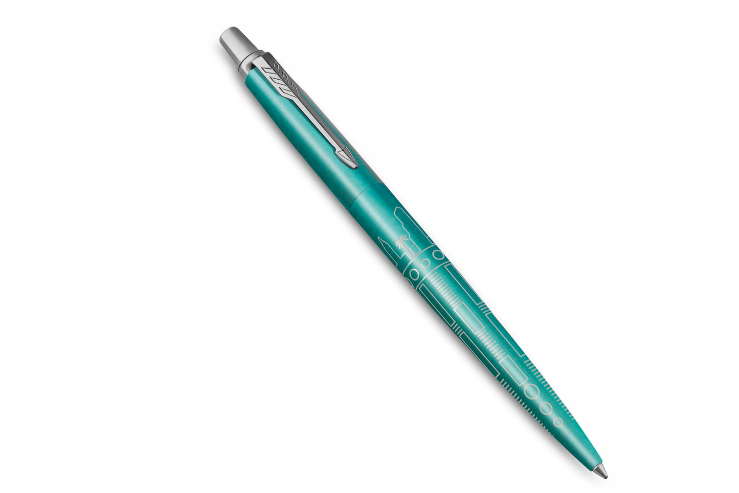 Parker Jotter Ballpoint Pen | Special Edition | Miami Turquoise with Chrome Trim | Medium Point |