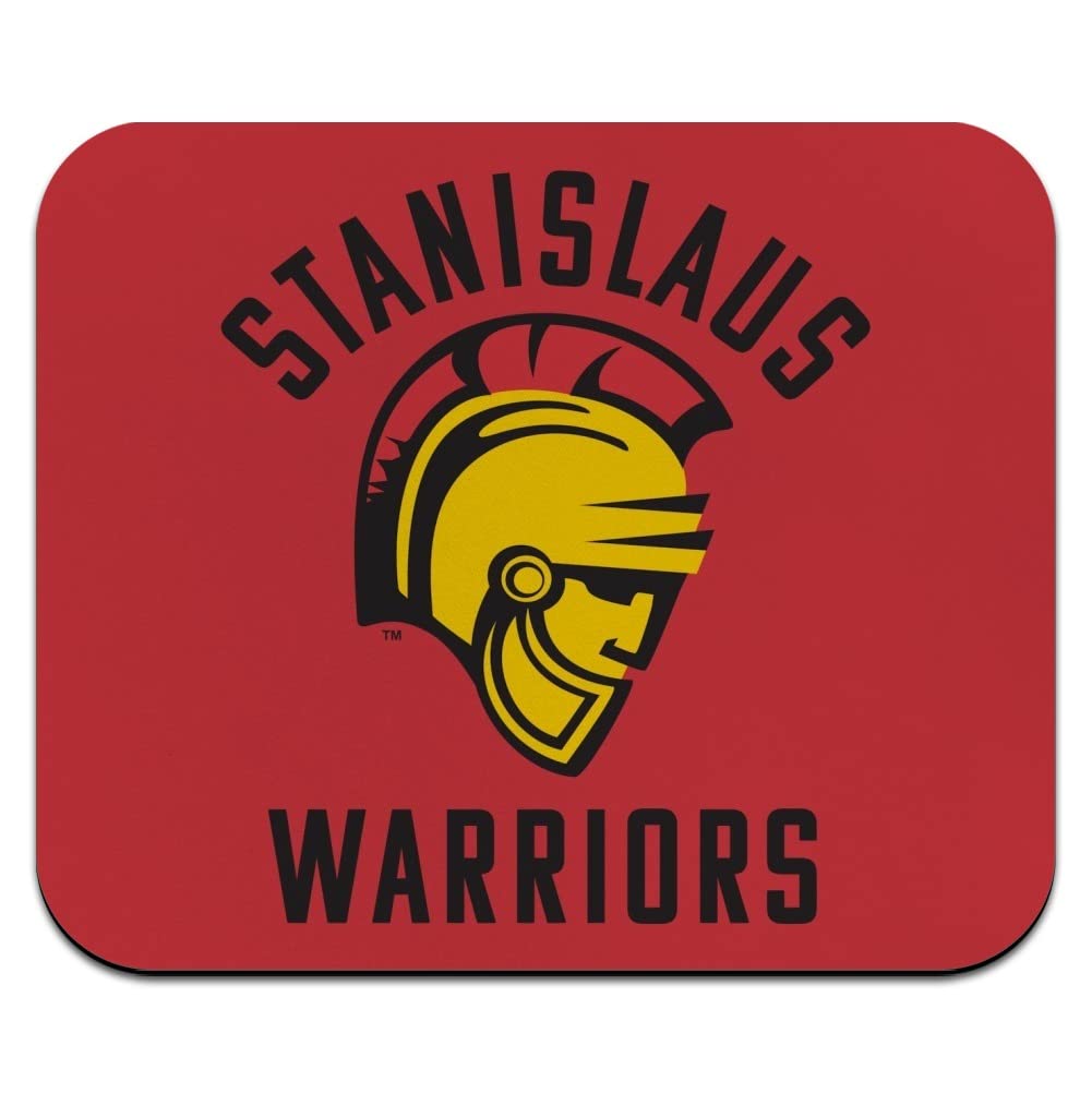 California State University Stanislaus Warriors Logo Low Profile Thin Mouse