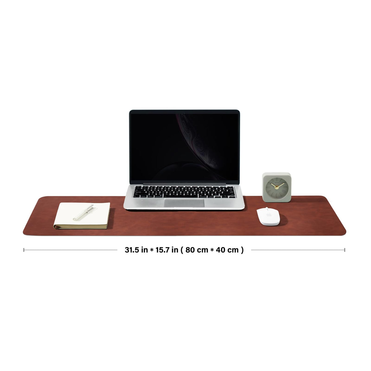 Distressed Leather Desk Mat - Non-Slip PU Desk Pad for Office and Home - Desk Organization and