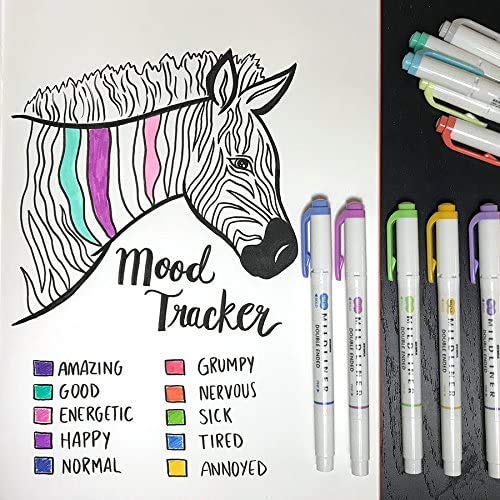 Zebra Pen Mildliner Highlighters, Double Ended Highlighter, Broad And Fine Tips, Pastel Colors