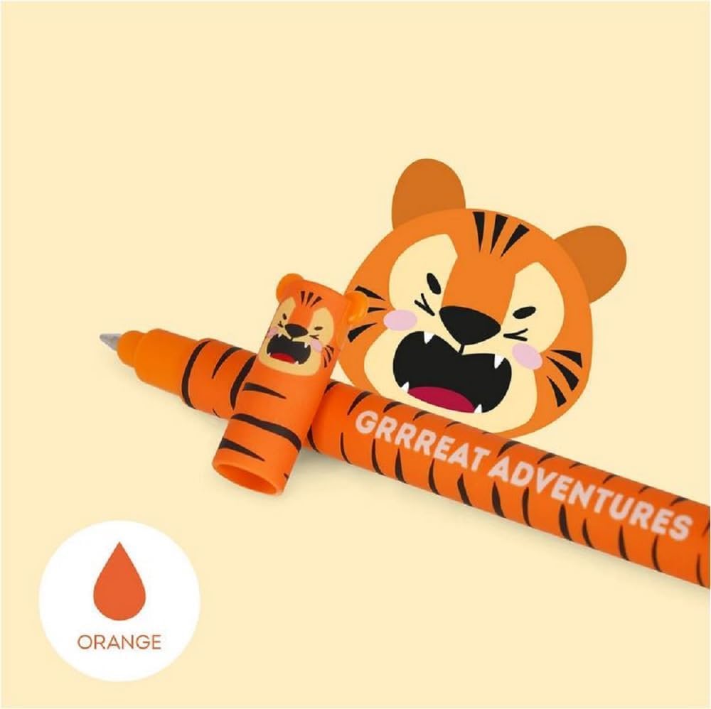 LEGAMI - Set of 7 Erasable Gel Pens with Thermosensitive Erase Ink, Range of ink colours & barrel