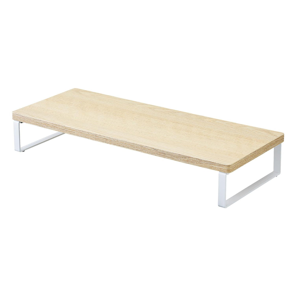 Lihit Lab A8002-35 Computer Stand, Monitor Stand, Wood Grain, MDF Desktop Stand, Slim, Natural
