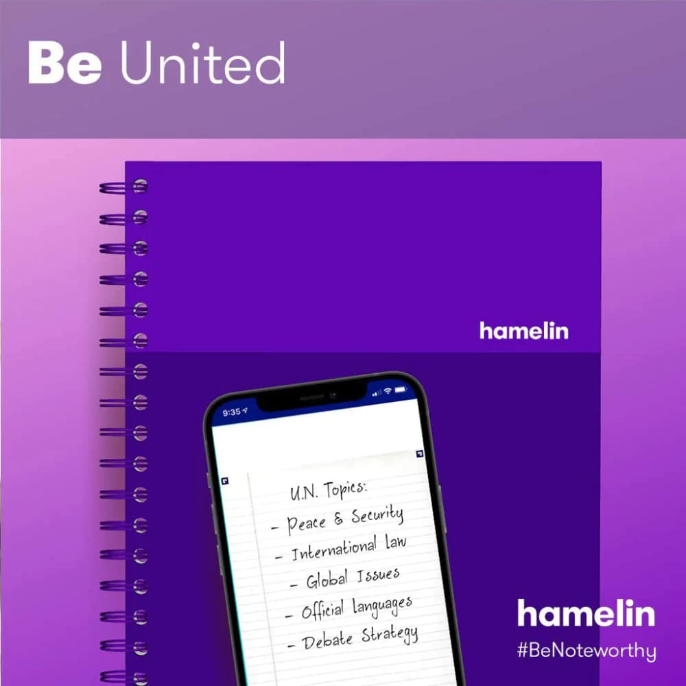 Hamelin, Spiral Notebook, 8x10in, College Ruled, Hardcover, 75shts/150 pages, 1 Subject Notebook