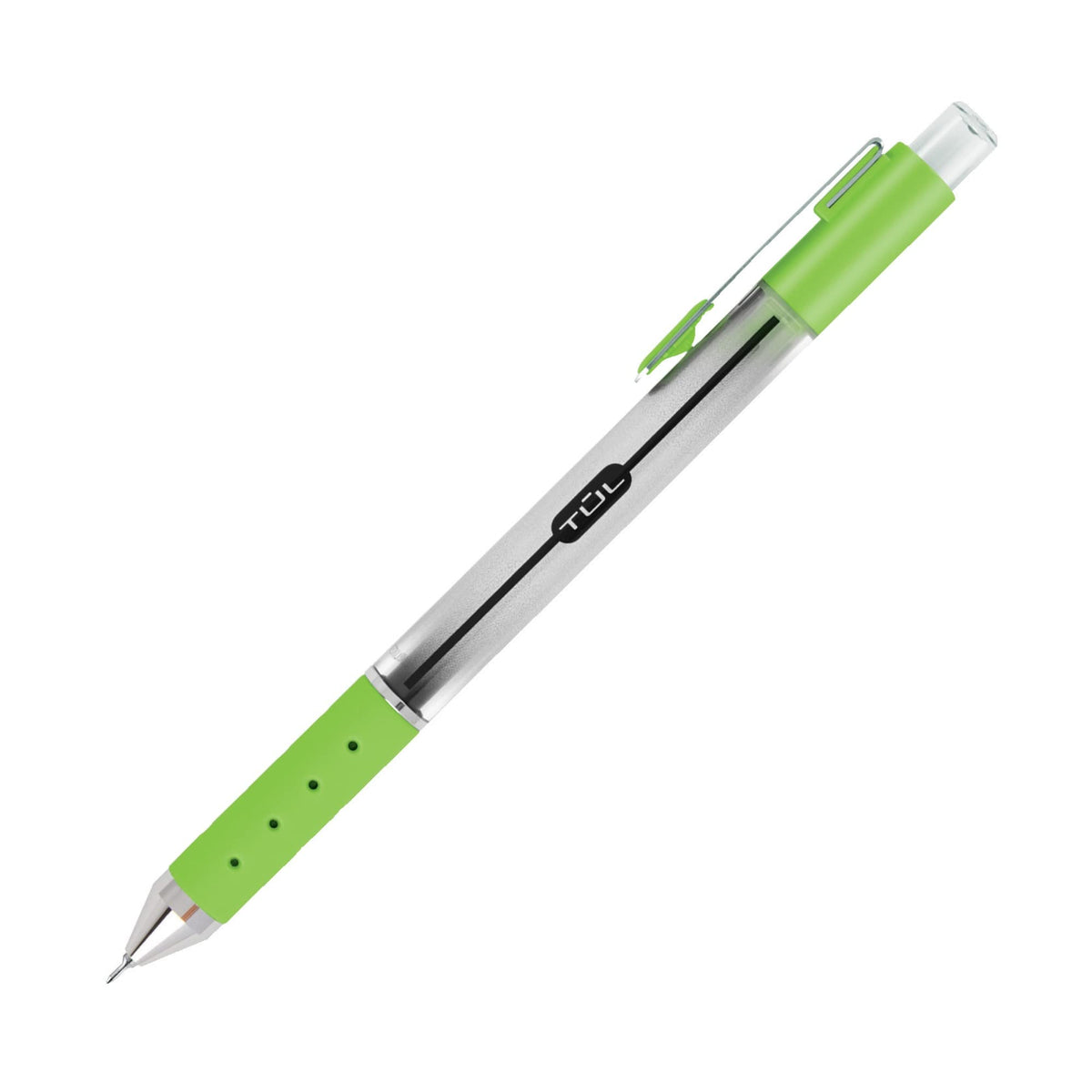 TUL Retractable Gel Pens, Needle Point, 0.5 mm, Gray Barrel, Assorted Bright Ink Colors, Pack Of 8