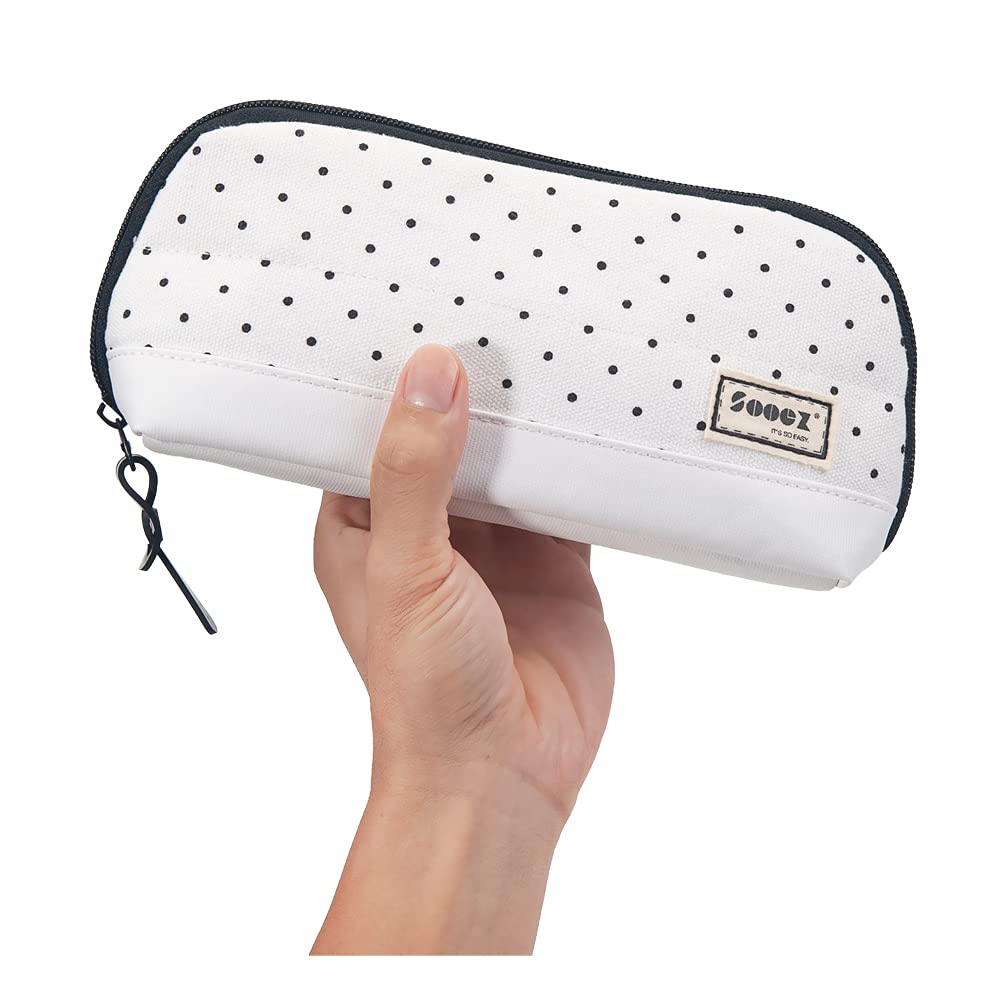 Sooez Wide-Opening Pencil Pen Case, Lightweight & Spacious Pencil Pouch Zipper Stationery Bag