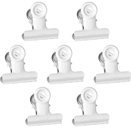 JAM PAPER Metal Bulldog Clips - Medium - 31mm - White - 15/Pack