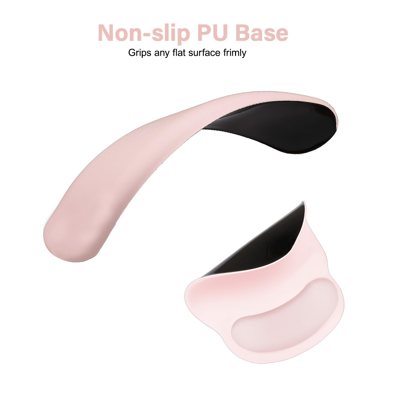 MOSISO Wrist Rest Support for Mouse Pad&Keyboard Set, Chalk Pink