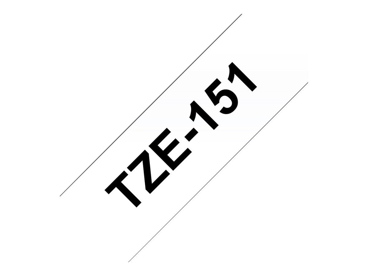 Brother TZe-151 Labelling Tape Cassette, 24 mm (W) x 8 m (L), Laminated, Brother Genuine Supplies