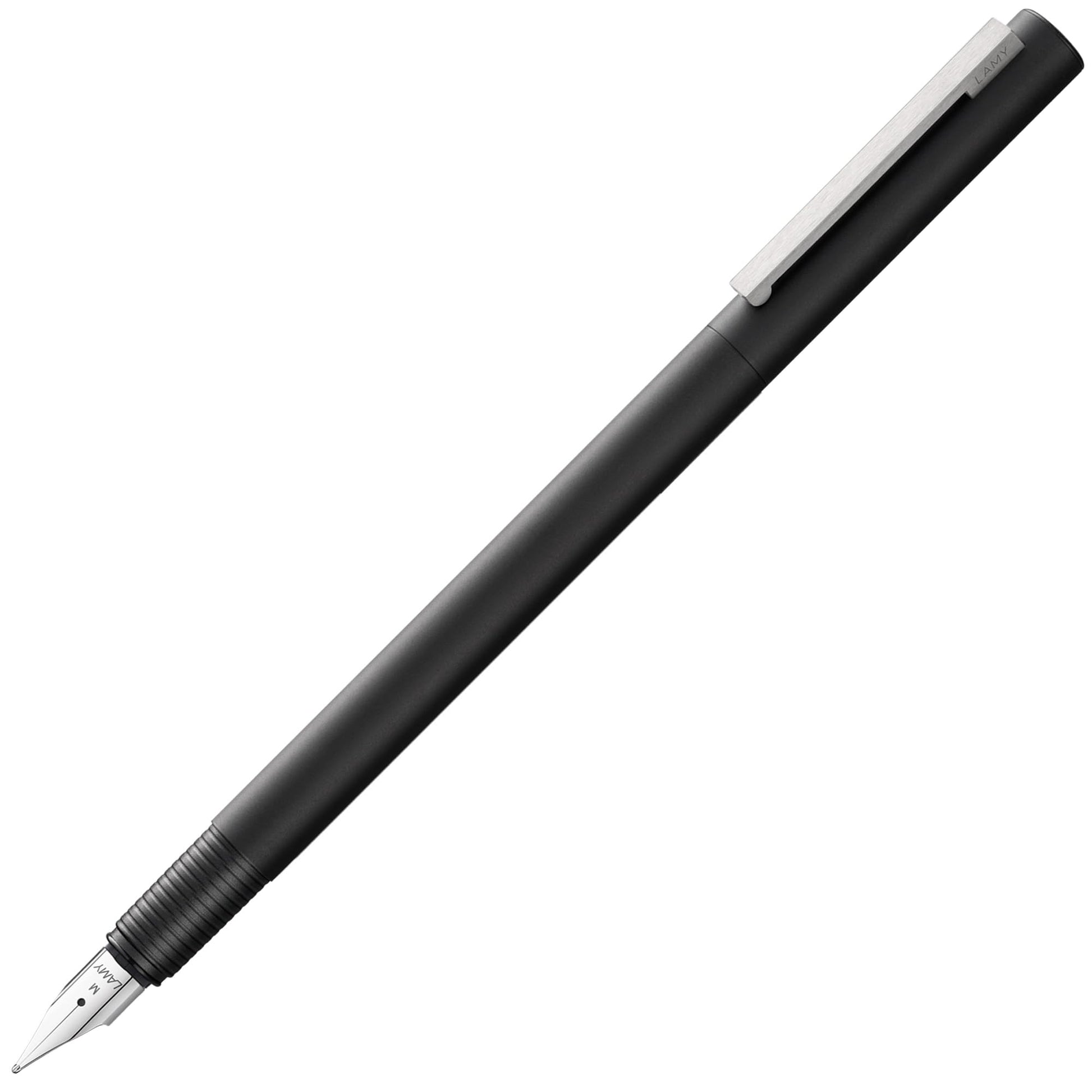 Lamy cp1 black fountain pen - minimalist fountain pen in elegant metal body - with cushioned