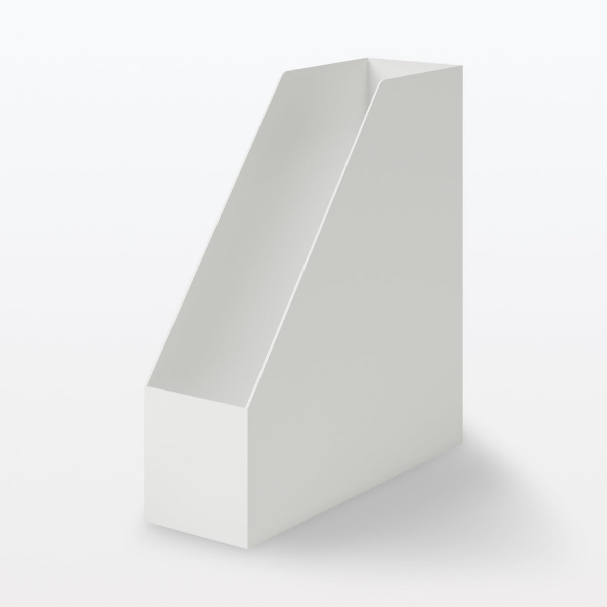無印良品 MUJI 83904340 Standing File Box with Recycled Polypropylene, White Gray, Approx. Width 3.9 x