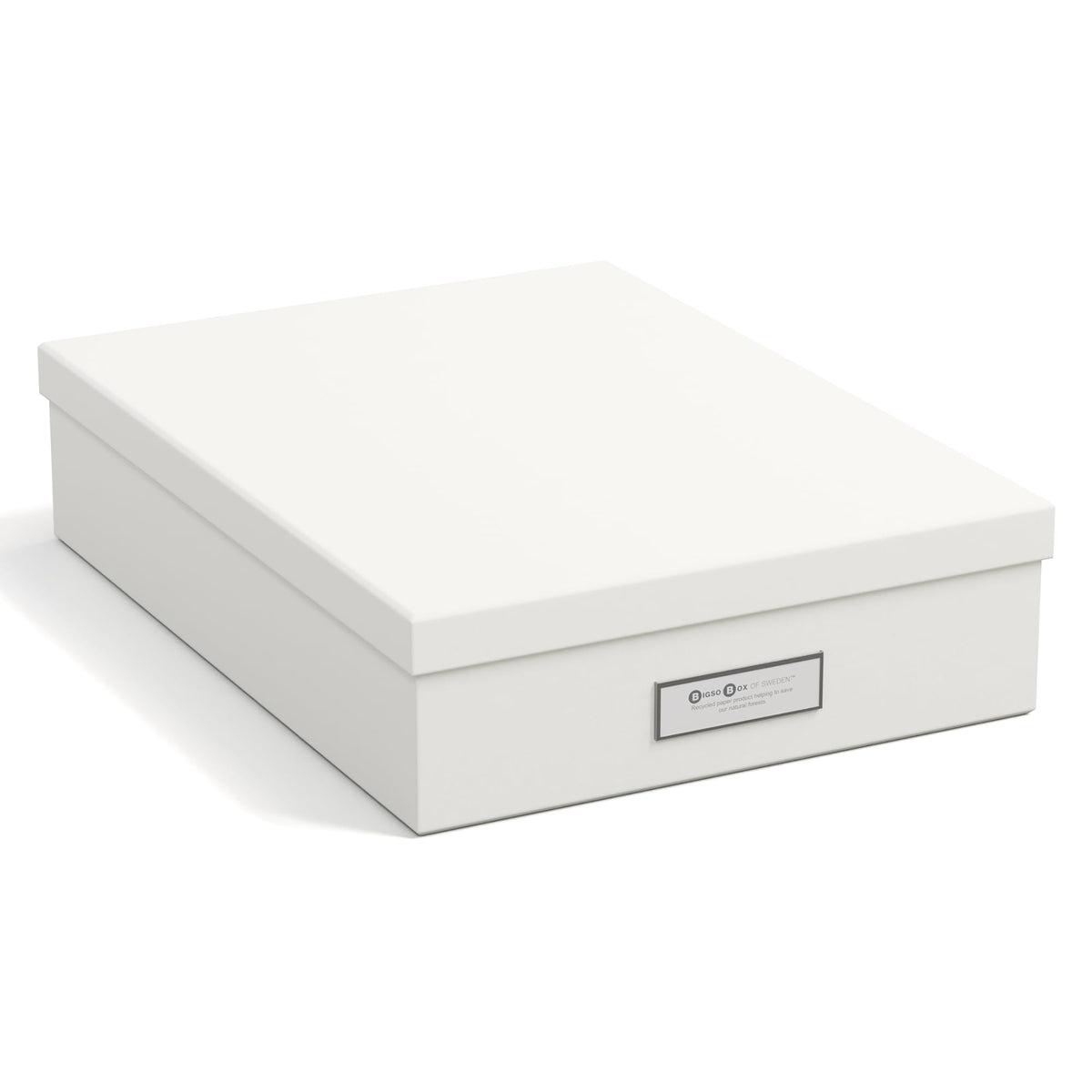 Bigso Box of Sweden Document Box for A4 Paper, Brochures and Notes - Box with Lid and Handle