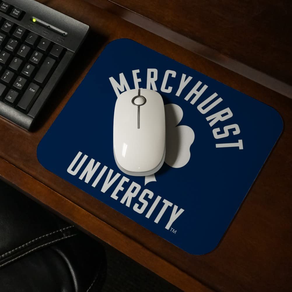 Mercyhurst University Bears Logo Low Profile Thin Mouse Pad Mousepad
