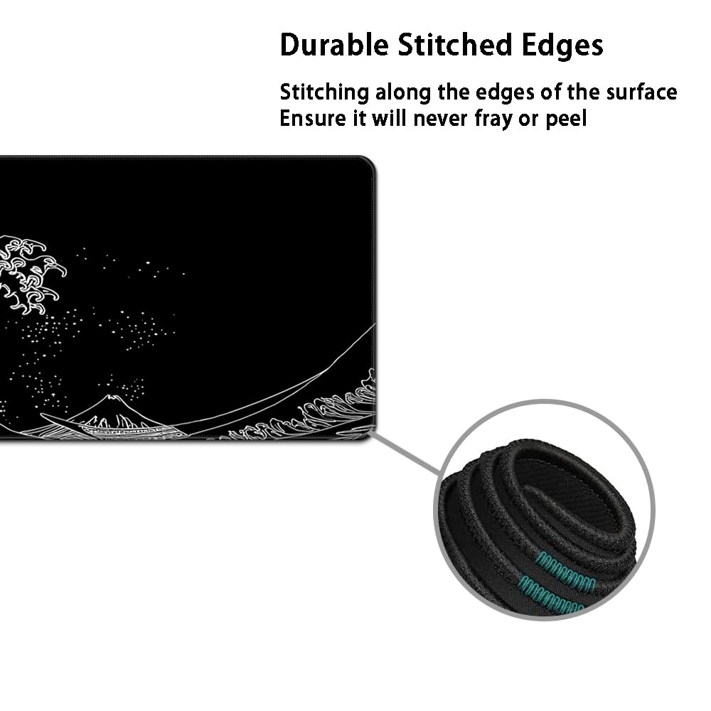 MIBITRI Keyboard Mouse Pad Set, Extended Gaming Mouse Pad+Ergonomics Keyboard Wrist Rest Support