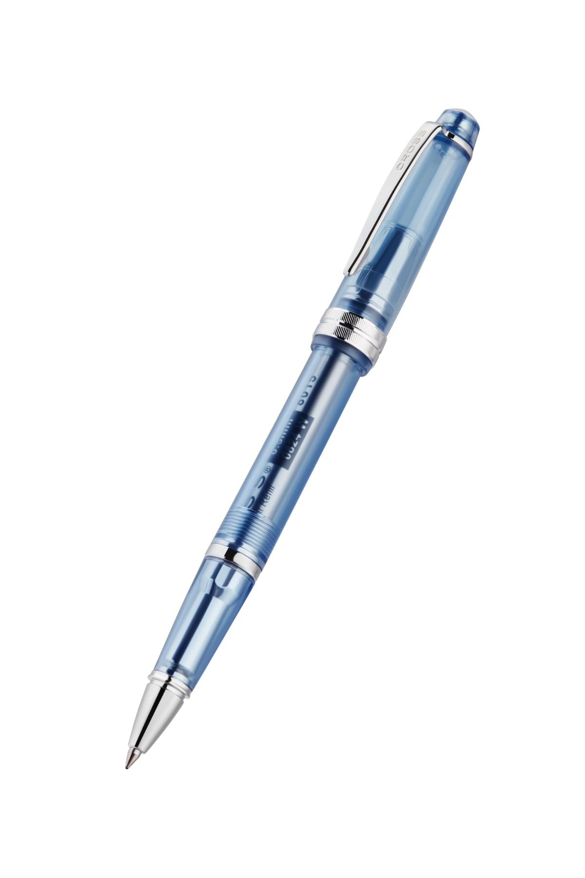 Cross Bailey Light Rollerball Pen, Translucent Navy-Blue Resin, Black Ink
