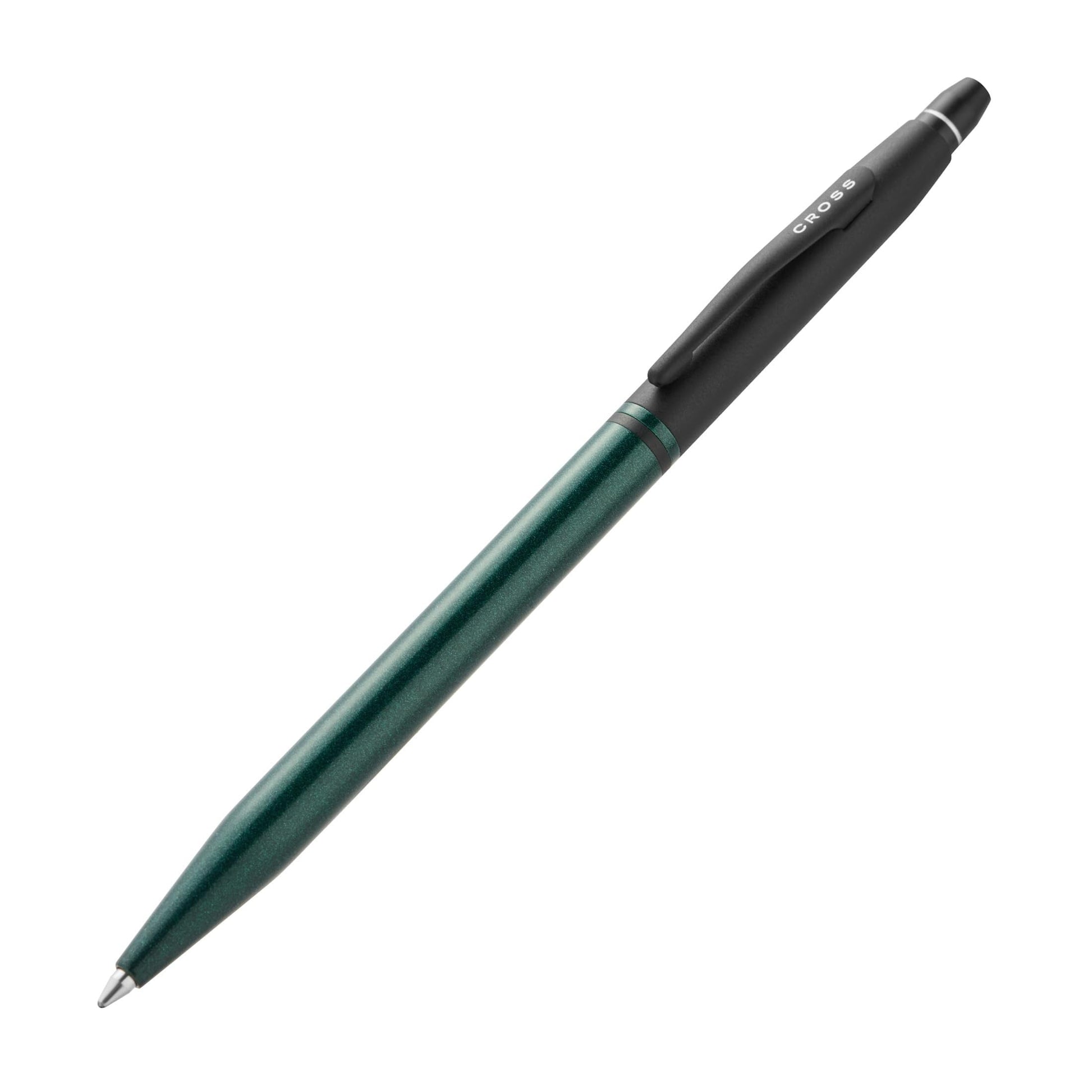Cross Click Tuxedo Metallic Green Ballpoint Pen, Black Ink