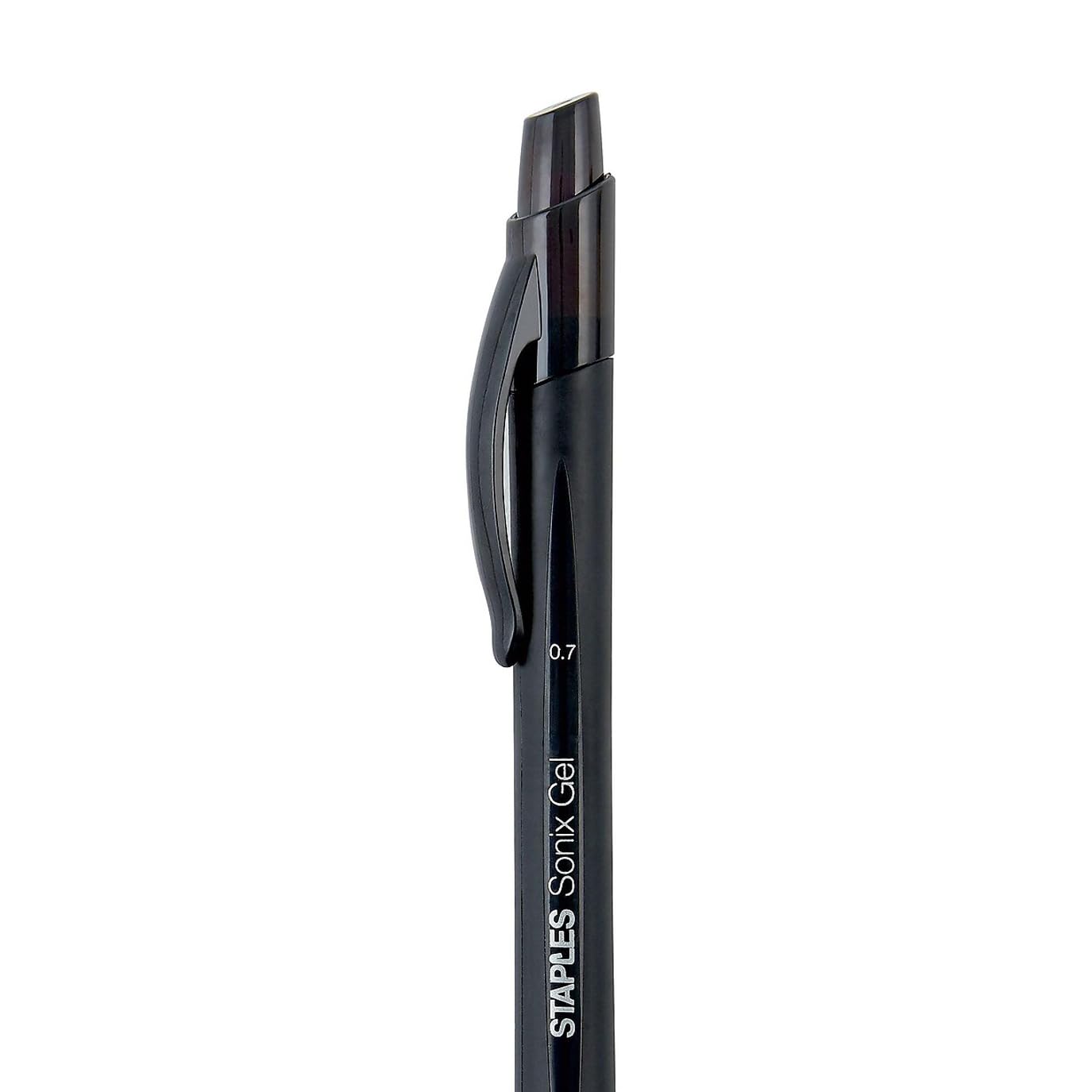 Staples Sonix Retractable Gel Pens, Medium 0.7mm, Black Ink, 36-Pack