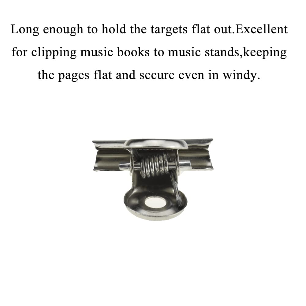 HAHIYO 0.87inch Silver Bulldog Clips Metal File Hinge Binder Clips Clamps Save Space Strong Spring