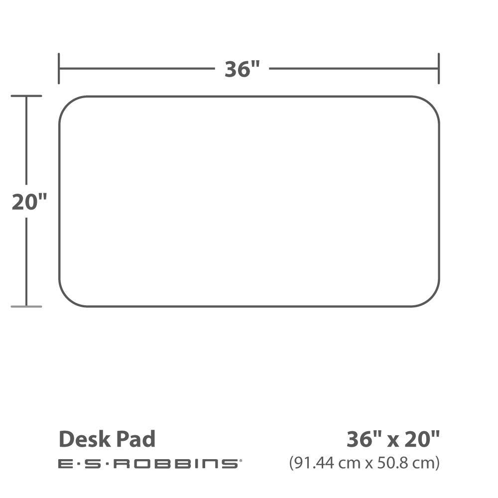 ES Robbins 120758 Natural Origins Desk Pad, 36 x 20, Matte, Black (ESR120758)