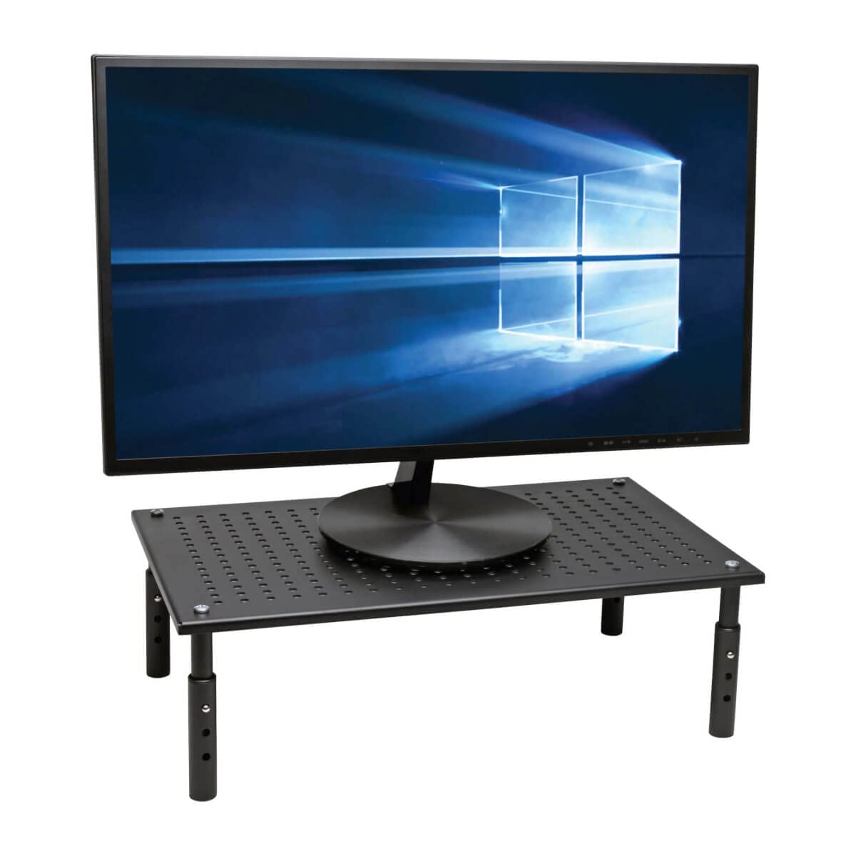 Tripp Lite Computer Monitor Stand, Adjustable Height, 18 x 11 in., Metal, Black (MR1812M)