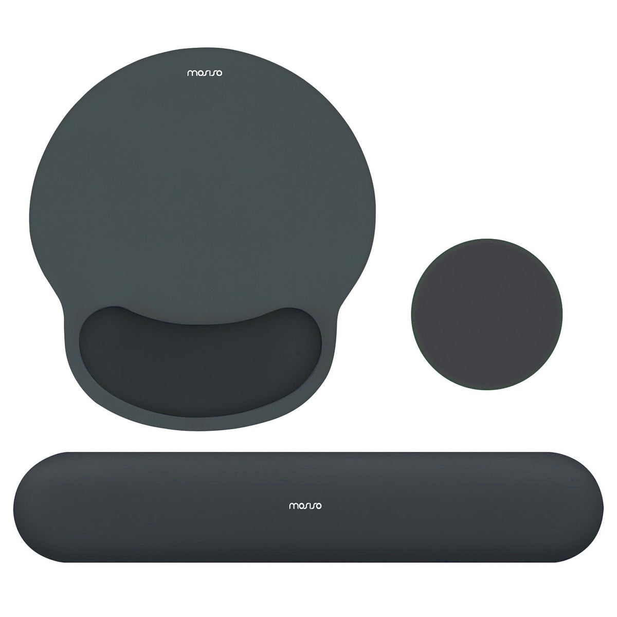 MOSISO Wrist Rest Support for Mouse Pad&Keyboard Set, Slate Gray