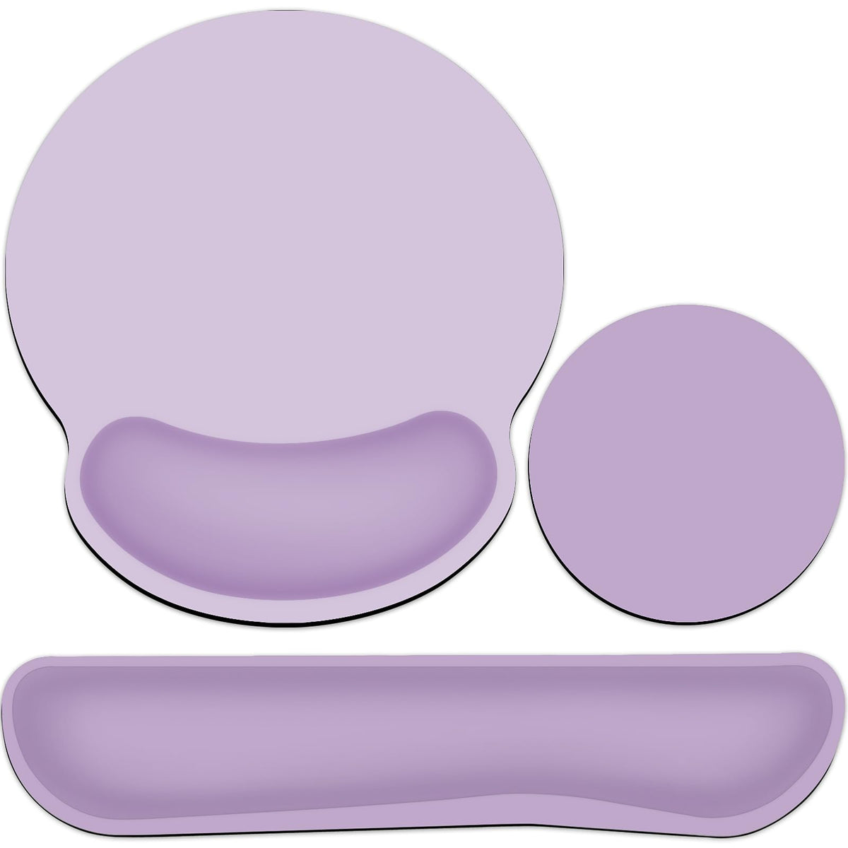 Mouse Pad with Wrist Rest Set, 3-in-1 Wrist Support Mousepad
