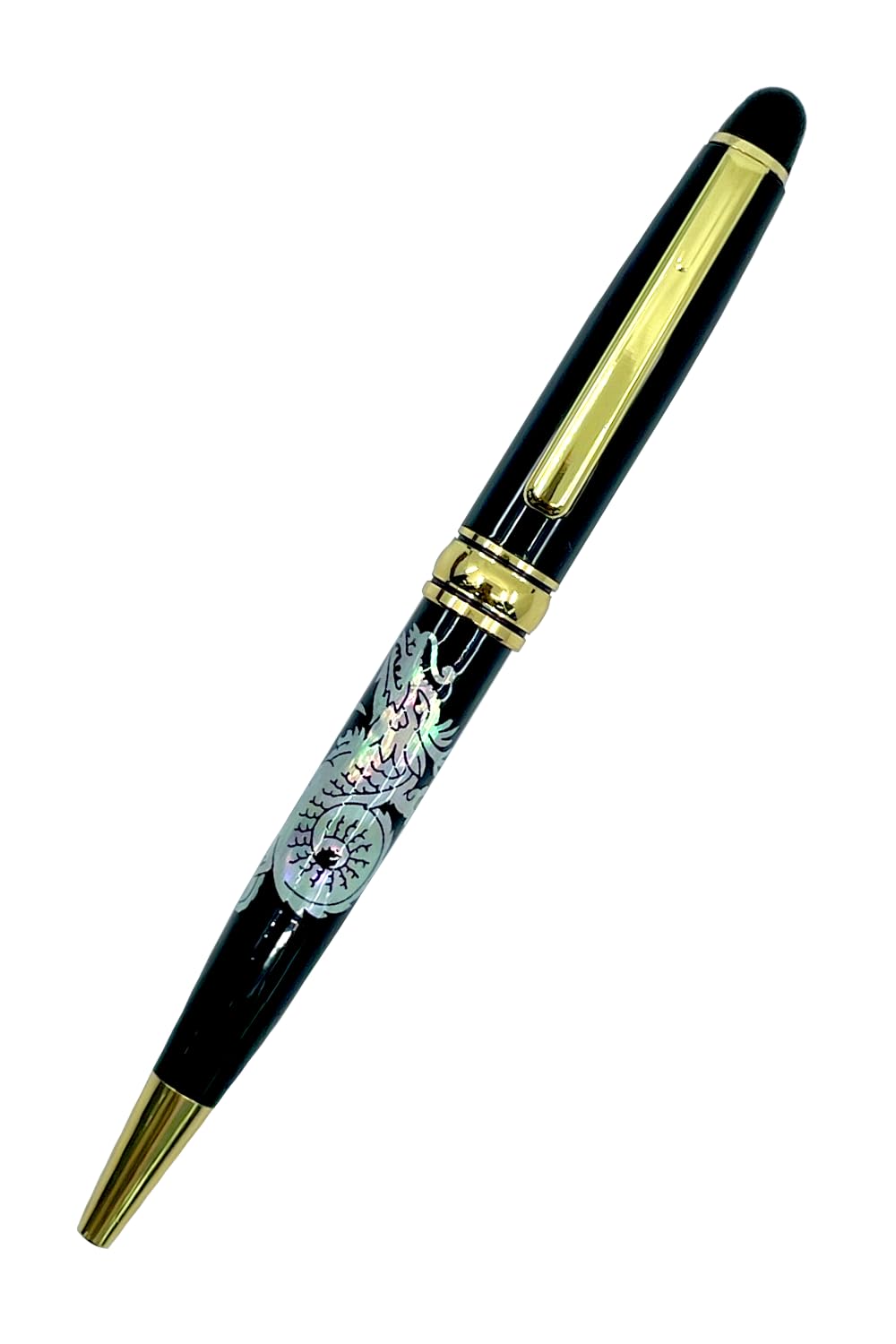 Nacreh Inlay Mother of Pearl Design Handmade Ballpoint Pen Retractable Executive Gift Deluxe