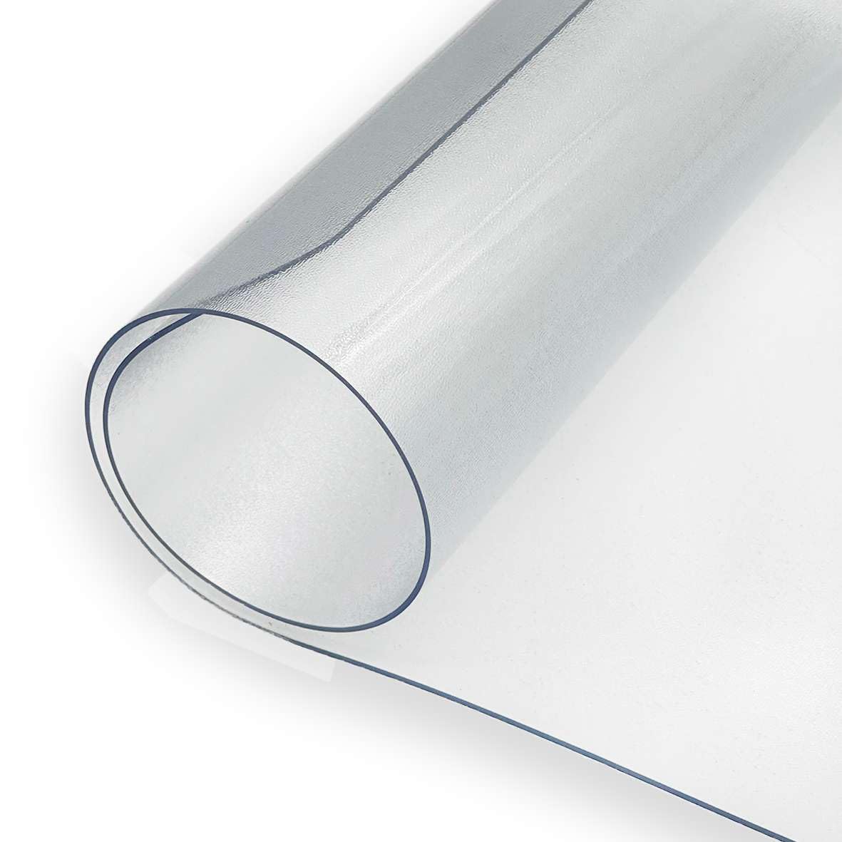 Frosted (Semi-Clear) Desk Mat, Non-Slip PVC Desk Protector with Round Edge, Heat Resistant &