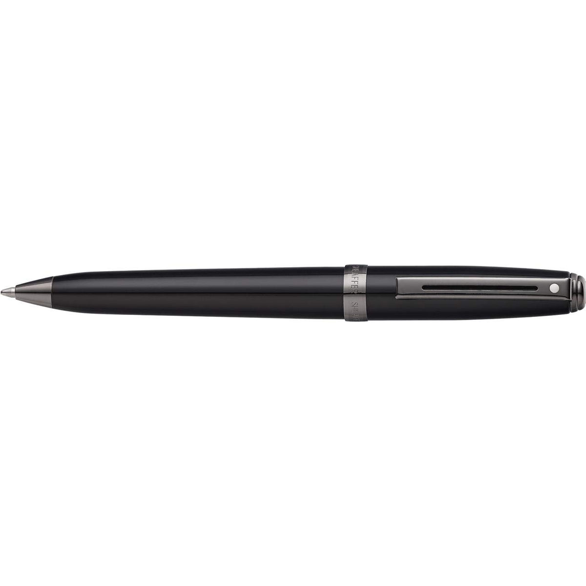Sheaffer Prelude Gloss Black Ballpoint Pen with Gun Metal Tone PVD Trim