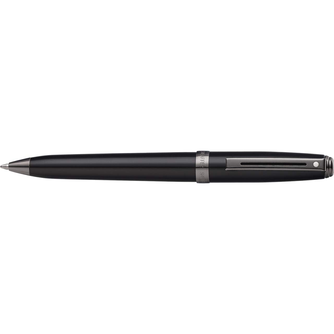 Sheaffer Prelude Gloss Black Ballpoint Pen with Gun Metal Tone PVD Trim