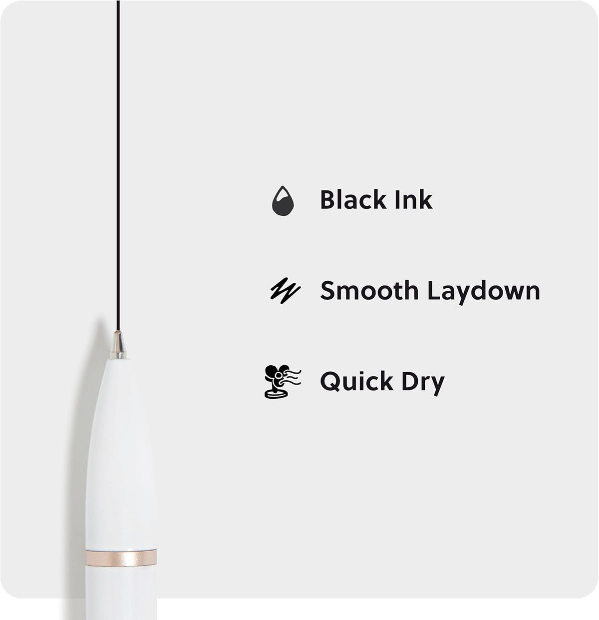 U Brands Monterey Ballpoint Pens, 12 Pack, Retractable, Black and White
