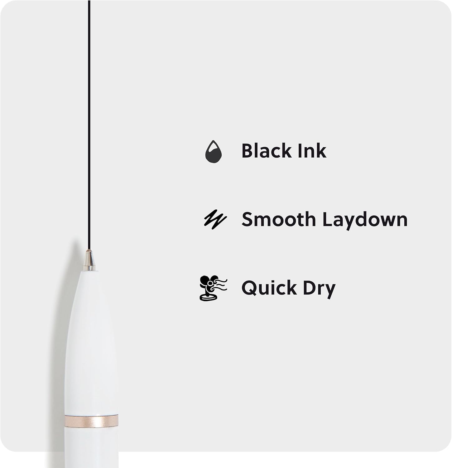 U Brands Monterey Ballpoint Pens, 12 Pack, Retractable, Black and White