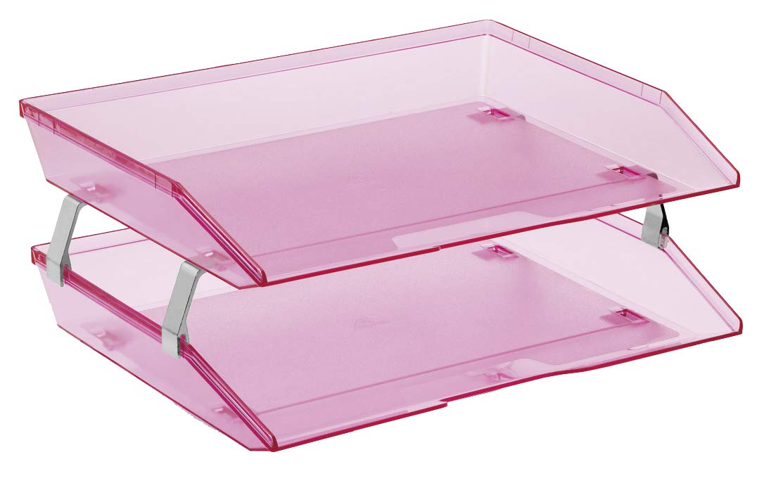 Acrimet Facility 2 Tier Letter Tray, Side Load, Letter Size/A4, Desktop File Organizer, Plastic