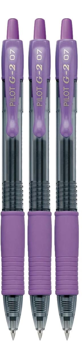Advantage Gifts G2 Retractable Premium Gel Ink Roller Ball Pens Fine Point Fine Point (.7mm) Purple