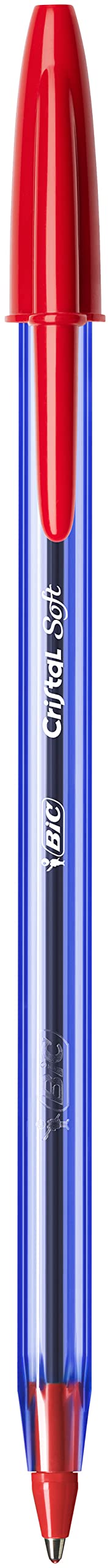 Bic Cristal Soft Ballpoint Pen 0.4 MM Pack of 50 Red