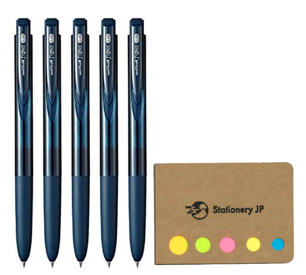Stationery JP Signo RT1 Gel Ink 0.28mm Blue Black Ink 5 Pck