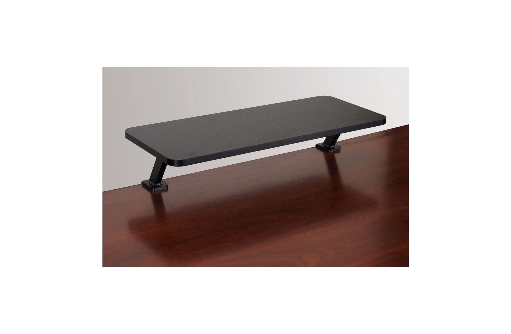 Kantek Ergonomic Mounted Computer Monitor Riser Stand, Floating Desk Shelf, Clamp On Base, 25.6" X