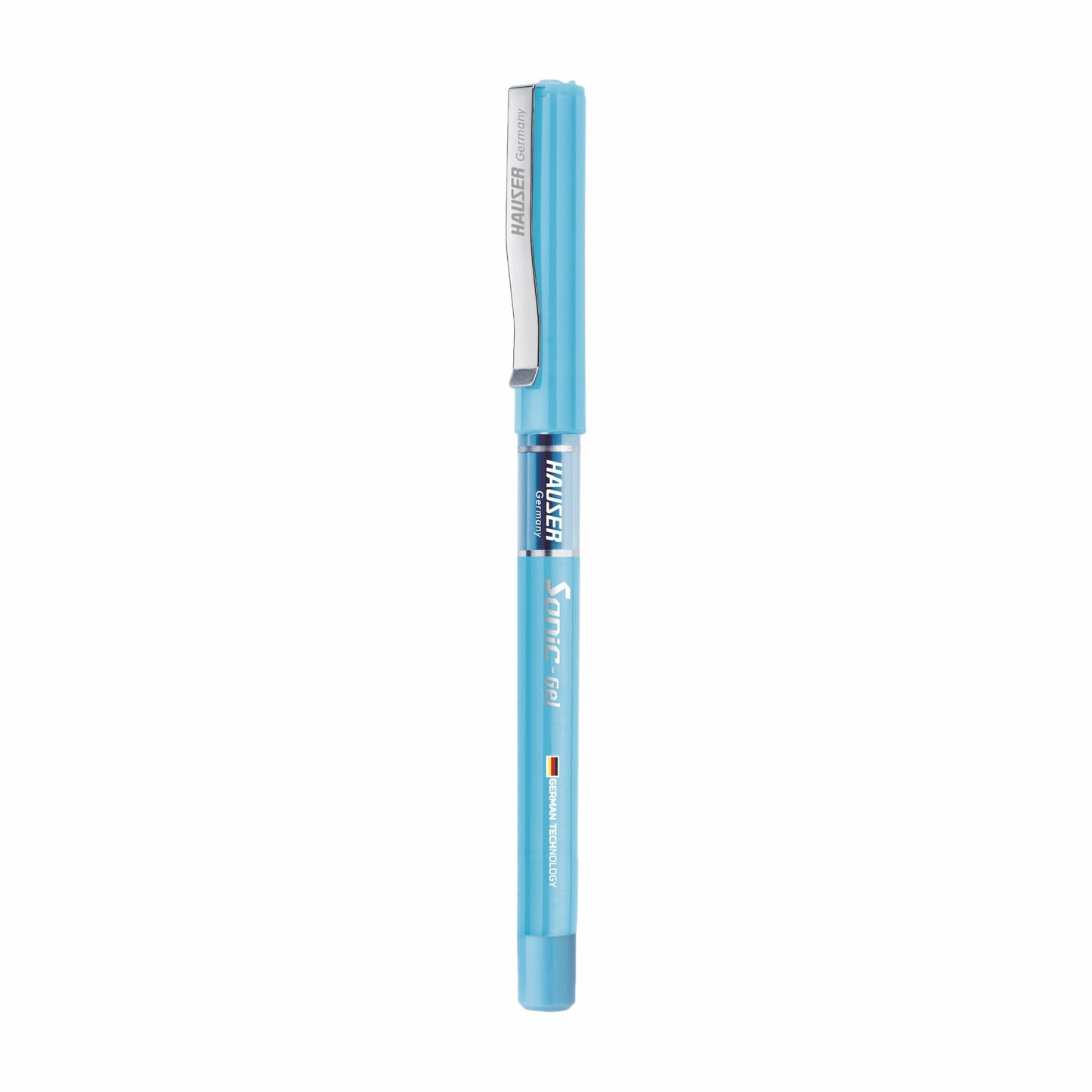 Hauser Sonic 0.55mm Gel Pen Box Pack | Attractive Foiled Body | Stylish Metal Clip | Refillable &