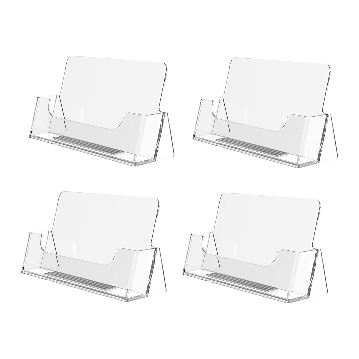 Marketing Holders 4 Pack Business Card Holder Counter Display for 3.5" x 2" Contact Cards for