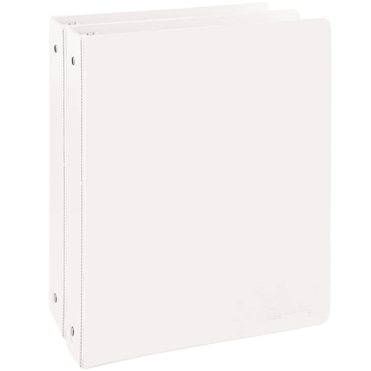 1 Inch 3 Ring Binder 1” Binder White Clear View Cover with 2 Inside Pockets, Colored School