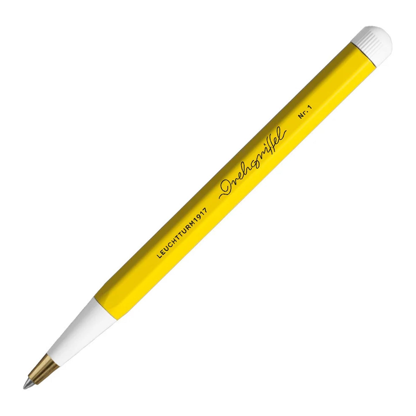 LEUCHTTURM1917 - Drehgriffel Writing Pen (Lemon) - Ballpoint Pen with Royal Blue Ink Included
